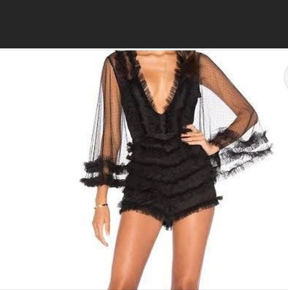 ⚡️Adorable Ruffle Mesh Romper Shorts - Picture 6 of 7